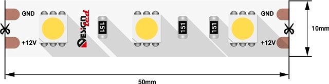 Светодиодная лента LUX DSG560-12-WW-33