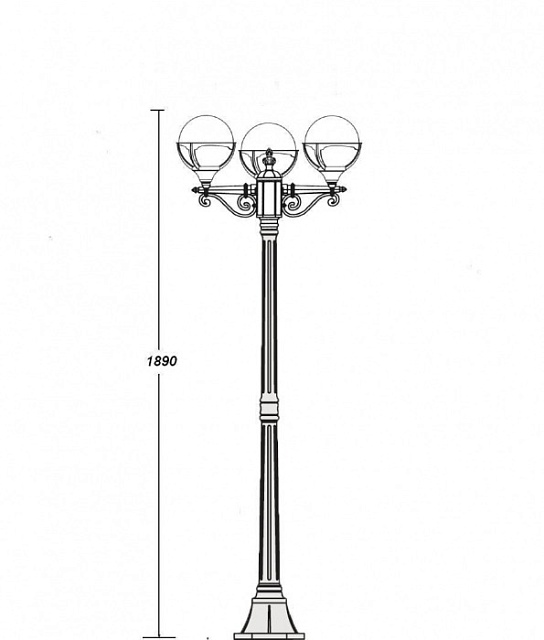 Наземный фонарь  88108B Bl