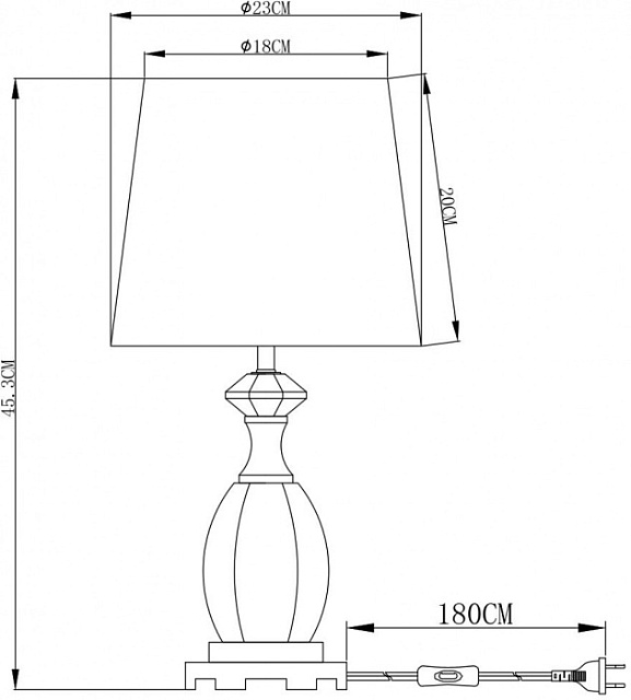 Интерьерная настольная лампа Musica A4025LT-1PB