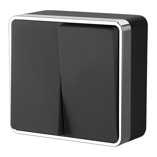 Выключатель Накладные механизмы Gallant черный/хром W5020035