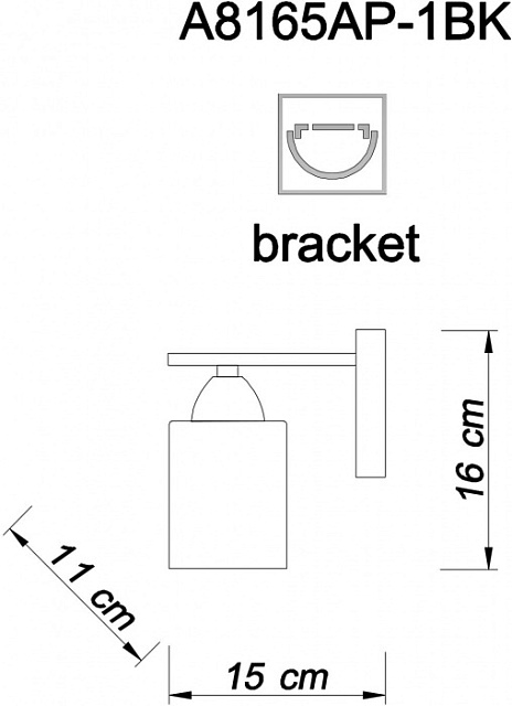 Бра Visuale A8165AP-1BK