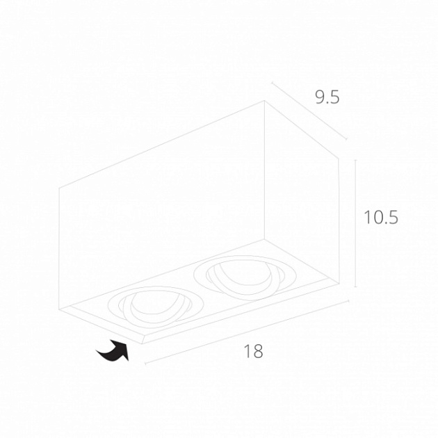 Точечный светильник Factor A5544PL-2WH