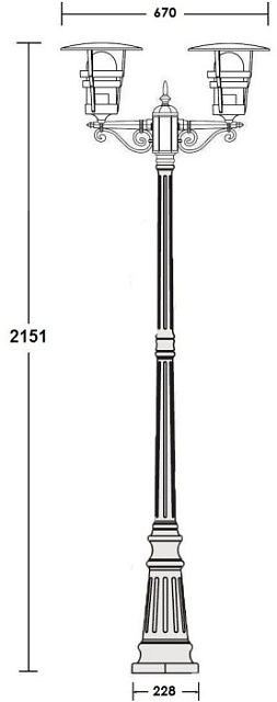 Наземный фонарь TOKIO 2 68909A Bl