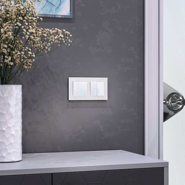 Выключатель Встраиваемые механизмы Hammer белые W1220101