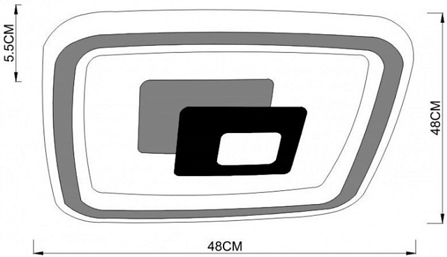 Потолочный светильник Forma A1437PL-72WH