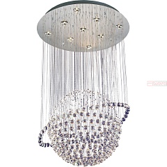 Подвесная люстра N-Light 2482 2482/9 (Saturn) chrome + white crystal