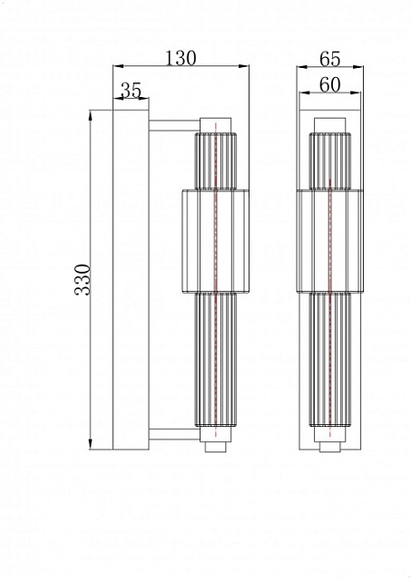 Бра Verticale MOD308WL-L9GR3K