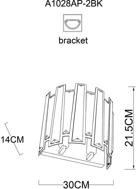 Настенный светильник Amber A1028AP-2BK