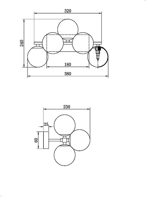 Бра Dallas MOD547WL-05BS