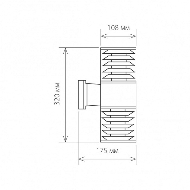 Настенный светильник уличный Strada 1407 TECHNO черный
