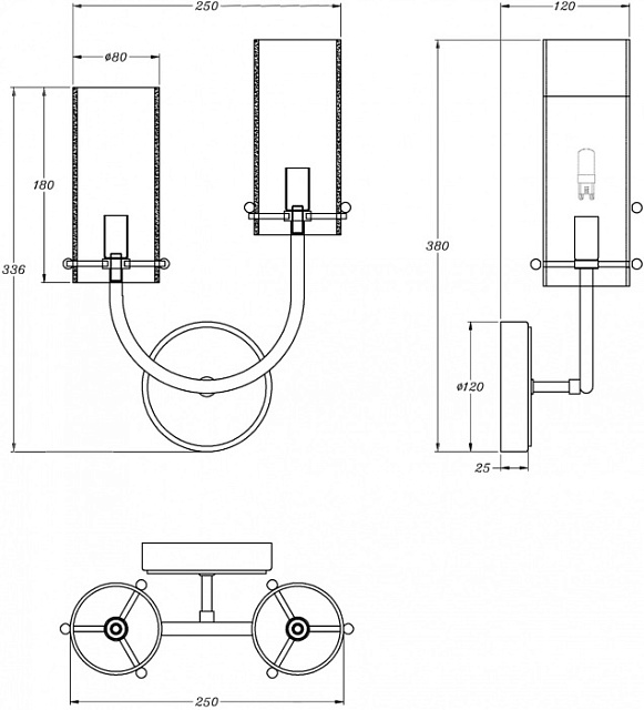 Бра Arco MOD223WL-02BS1