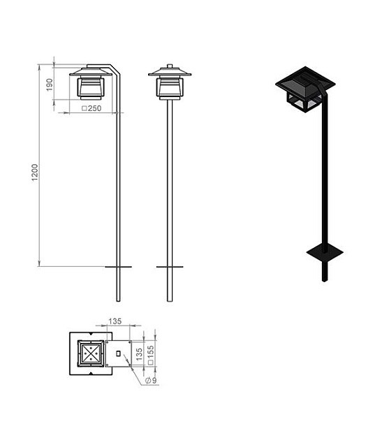 Наземный фонарь Novara 330-41/bg-11