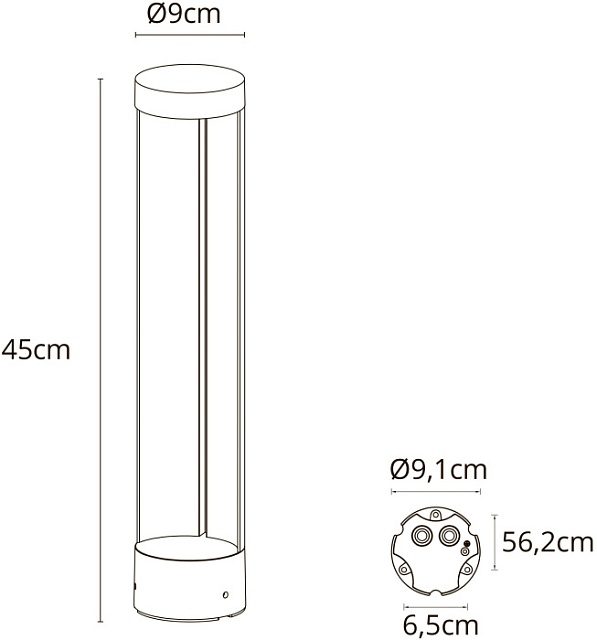 Наземный светильник New York A1645PA-1BK