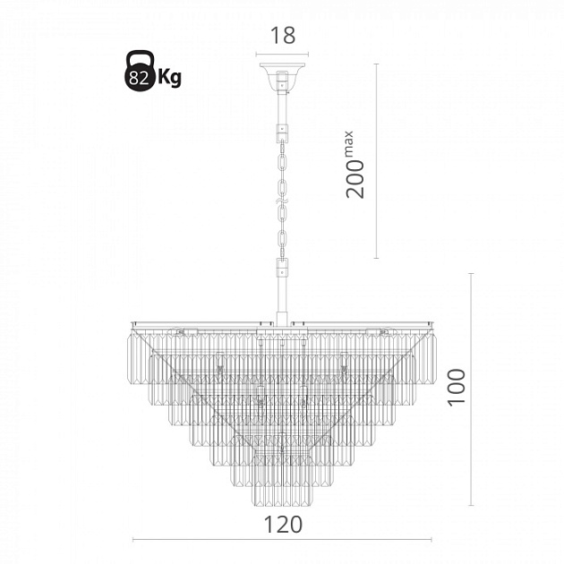 Подвесная люстра Nova 3001/02 LM-25