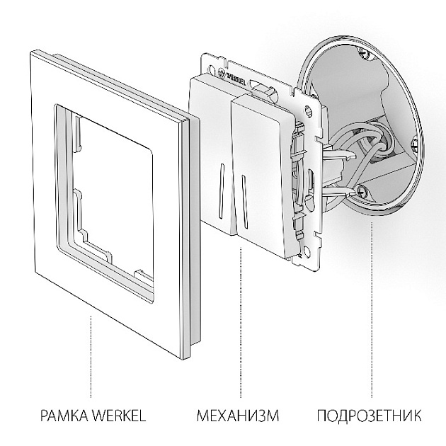 Выключатель Встраиваемые механизмы шампань W1120111