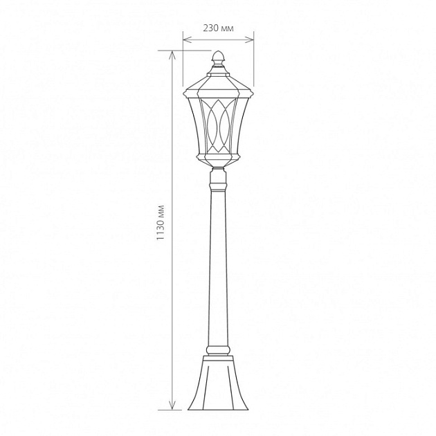 Наземный фонарь Virgo черное золото GLXT-1450F