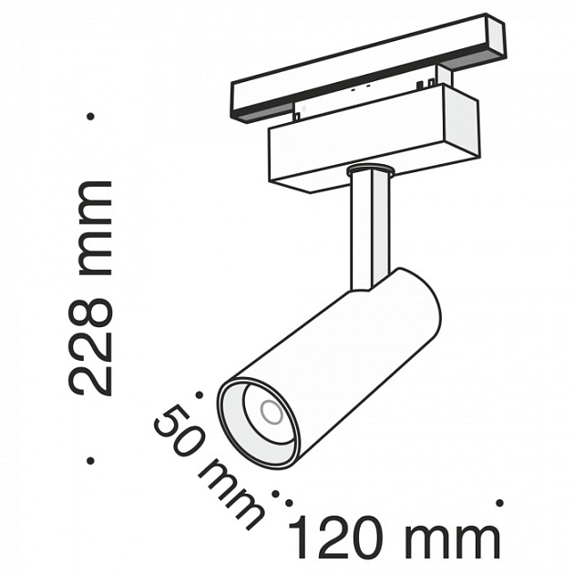 Трековый светильник Track lamps TR019-2-10W3K-B