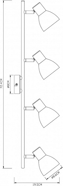 Спот Falena A3117PL-4BK