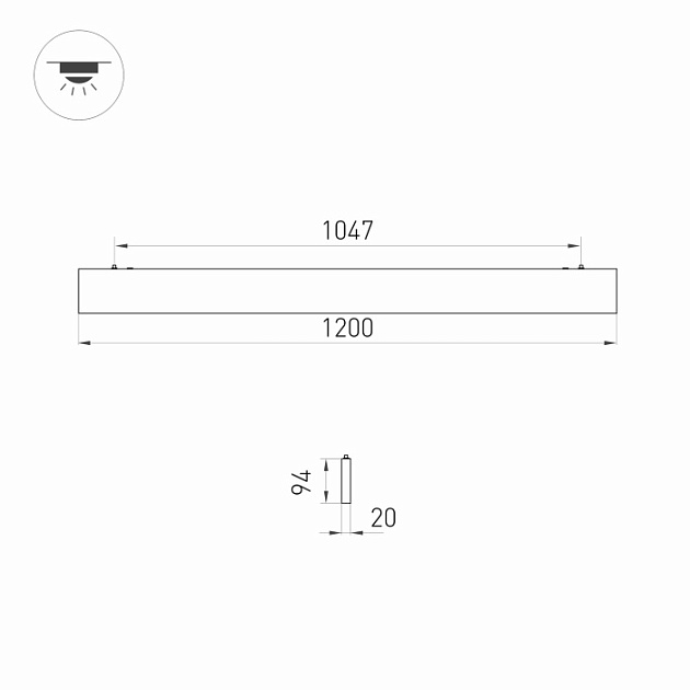 Подвесной светильник LINEAIR FLAT 031530