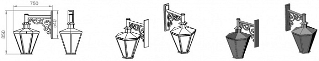Настенный фонарь уличный Burren 640-12/b-50