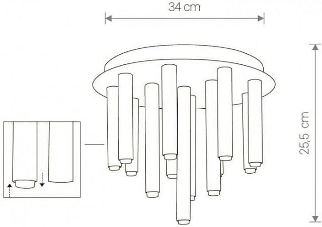 Потолочная люстра Stalactite 9054