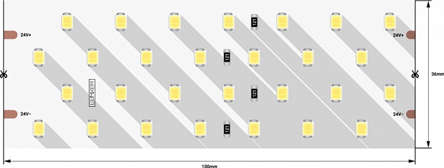 Светодиодная лента LUX DSG2280-24-WW-33