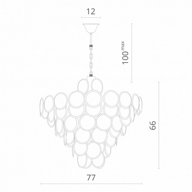 Подвесная люстра Chloe 7566/02 SP-18