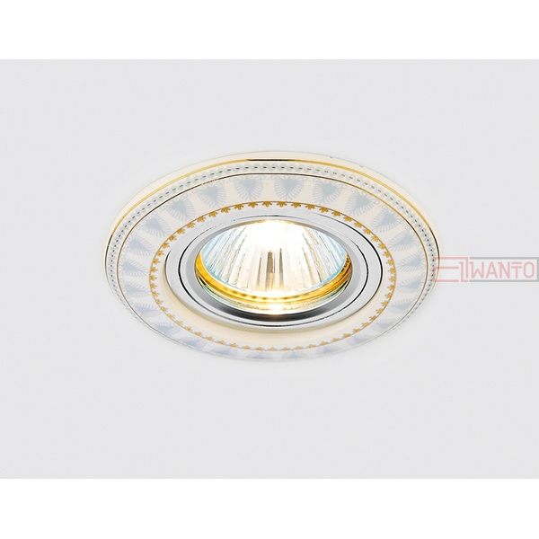 Точечный светильник Ambrella Дизайн С Узором И Орнаментом Гипс D5532 W/BL