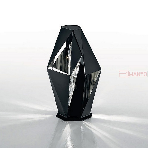 Интерьерная настольная лампа Crystal rock 476/2L black