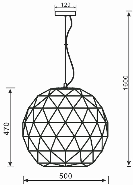 Подвесной светильник Asterope round 342134