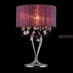 Интерьерная настольная лампа Diori 3153/1T хром/гранатовый  Strotskis настольная лампа
