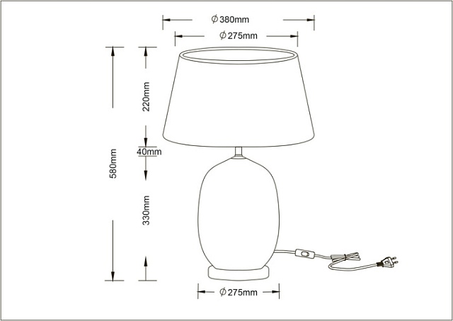 Интерьерная настольная лампа Sarin A4061LT-1PB