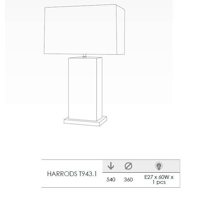 Интерьерная настольная лампа Harrods HARRODS T943.1