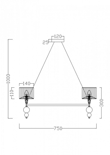 Подвесная люстра Lauren FR5093PL-08CH