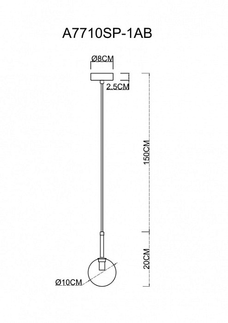 Подвесной светильник Cameron A7710SP-1AB
