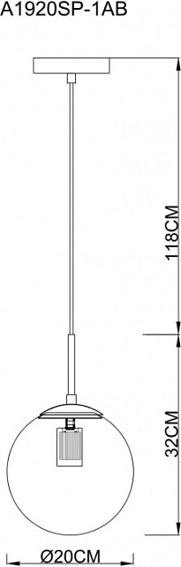 Подвесной светильник Volare A1920SP-1AB